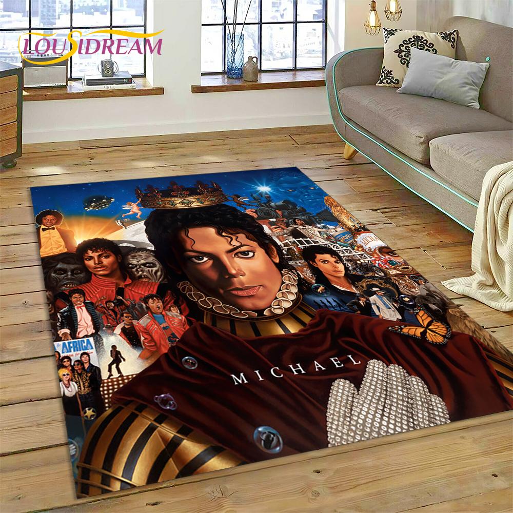 MJ Král Popu Michael Jackson Koberec do Obývacího pokoje Ložnice Domácí Dekorace, Podložka Protiskluzová Dekorace na Pohovku Rohožka Dárek