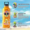 50PCS Alien Stickers Set Funny Cartoon Vinyl Waterproof Decals for Water Bottles Laptops Luggage - Durable Creature Stickers