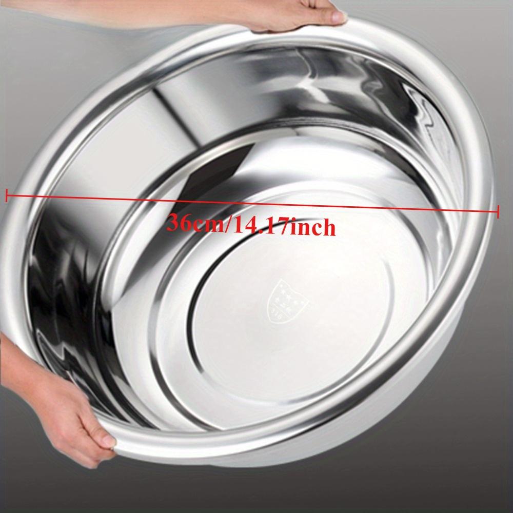 

Commercial Stainless Steel Bowl 14 Heavy-Duty Rustproof (1/2PC) | Multi-Use for Cooking/Washing/Dishwashing