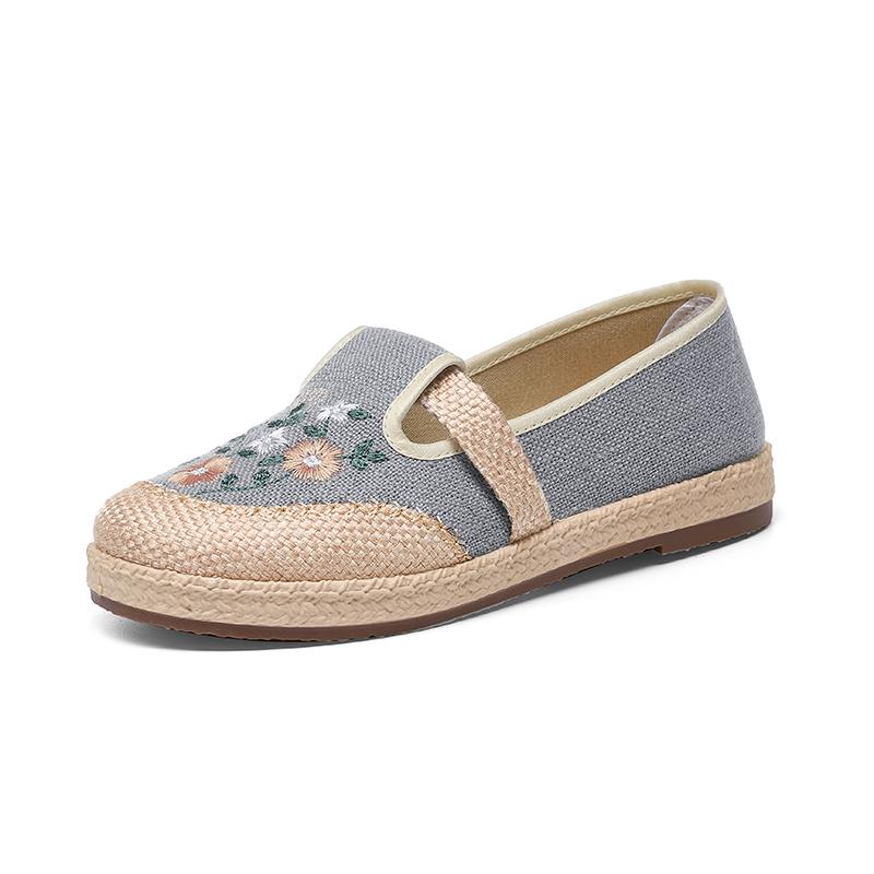 

Women s casual shoes Chinese traditional style new walking PVC sole light casual shoes 37 сірий колір