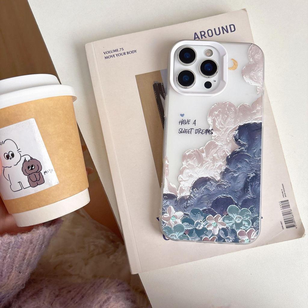 Oil Painting Clouds Soft Phone Case for iPhone 17 Pro Max/15/14/13 - Hot Seller for Women