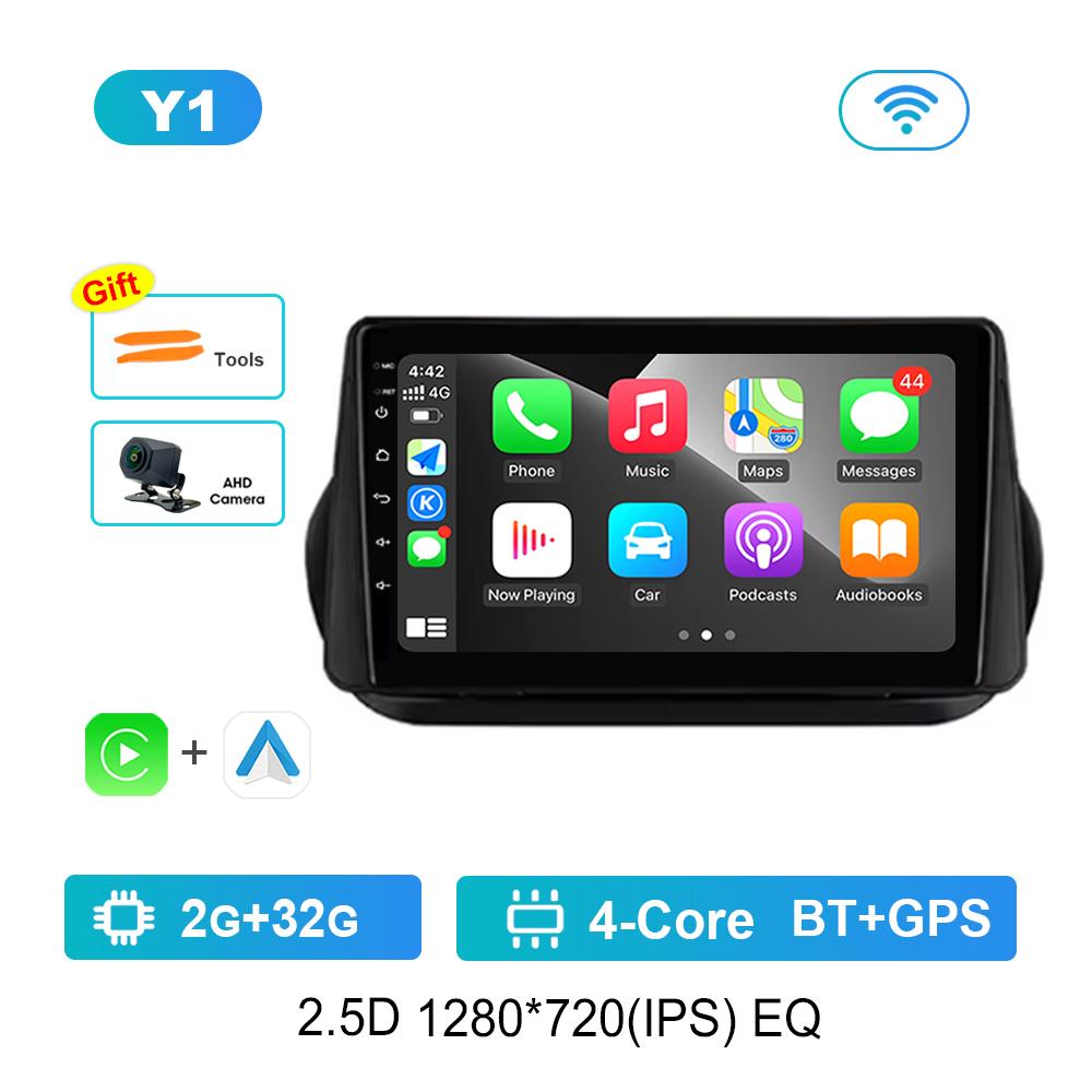 Android OS for Fiat Fiorino Qubo for Citroen Nemo for Peugeot Bipper 2008 - 2017 Carplay GPS Car Video Multimedia Player WiFi BT