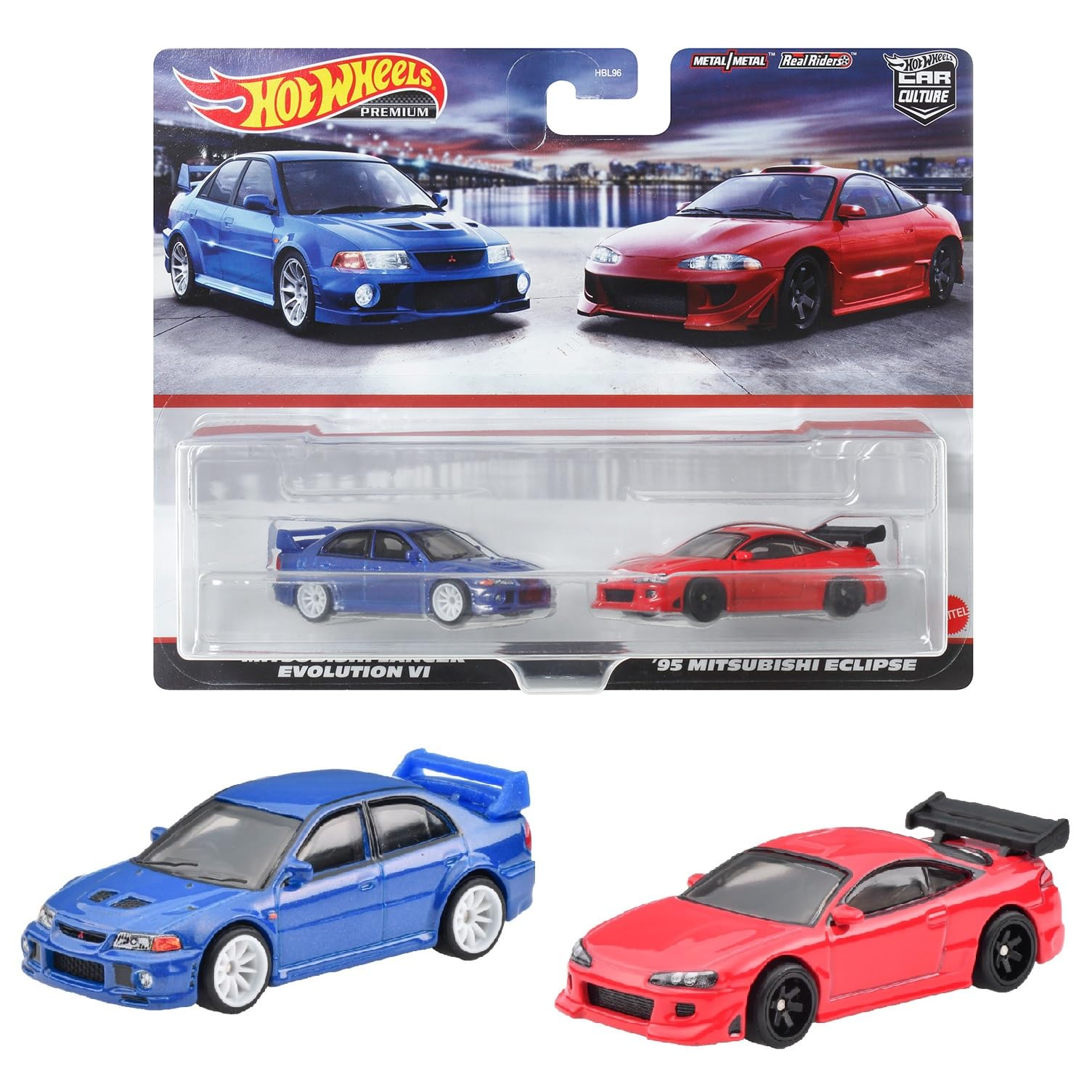 

Hot Wheels Premium Mitsubishi Lancer Evolution VI Mitsubishi Eclipse HKF59 2-Pack / 95 [Ages 3+]