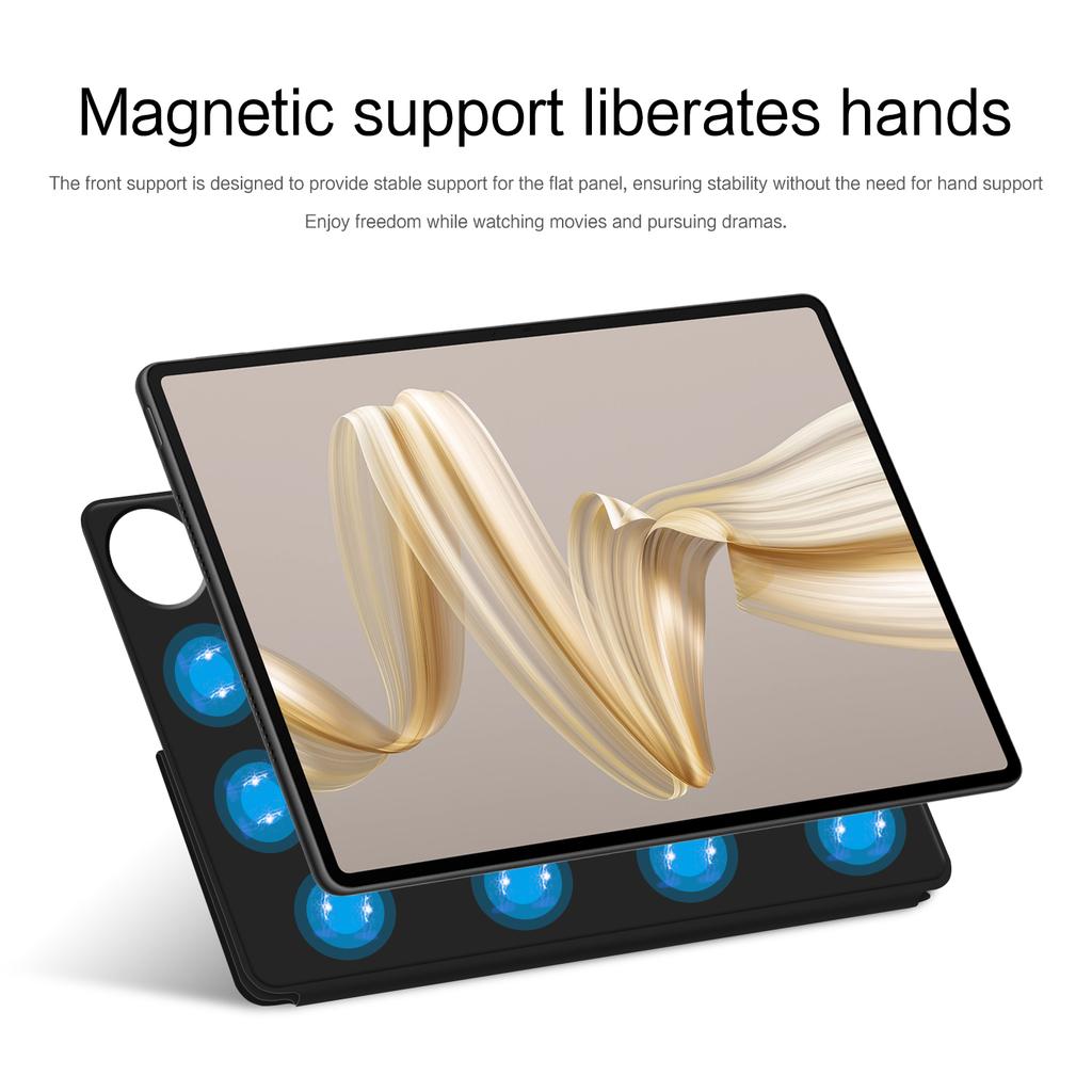 For Huawei MatePad Pro 12.2 (2024) Leather Case Origami Stand Magnetic Tablet Cover Auto Wake/Sleep