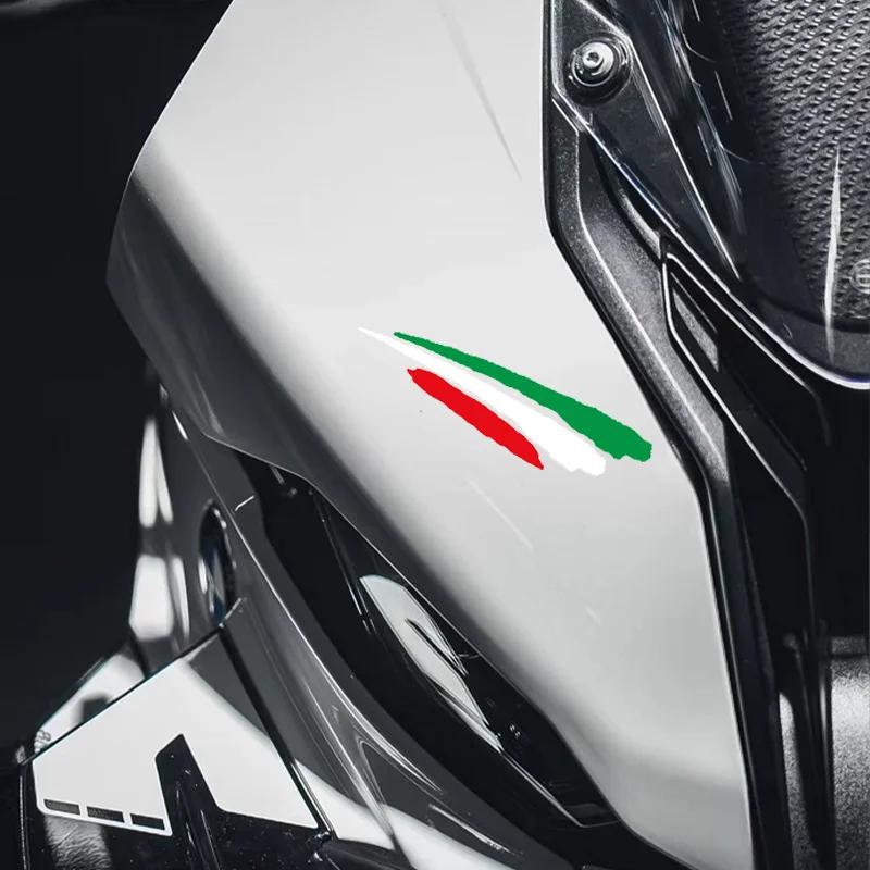Adesivo Bandiera Italiana Rosso Bianco Verde, Vinile Autoadesivo Impermeabile, Accessorio Esterno alla Moda per Decorazione Auto Moto