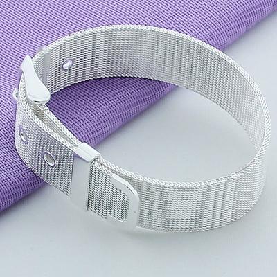 Argento 925 Gioielli Orologio Cintura Braccialetto Bracciale Donna Uomo Moda Gioielli Regali