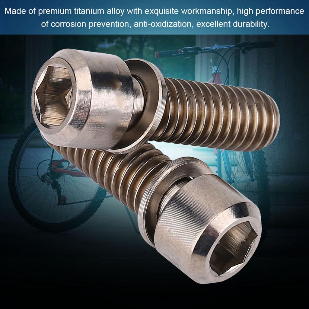 4Pcs M6x18mm Bike Disc Brake Clamp Bolt Fixed Screw with Gasket