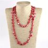 Long Beaded Shell Necklace Clothes Crystal Color Multi-Layer Accessories Holiday Necklace