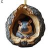 Vánoční stromek přívěsek k zavěšení akrylová ozdoba se šňůrkou snadná instalace rozkošný tvar zvířátka sváteční dekorace