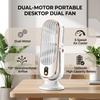 Desk Double Fan Double Motor 5 Speed 720 Degrees  Surrounding Blow 1200mAh Portable Desktop Tower Fan for Travel