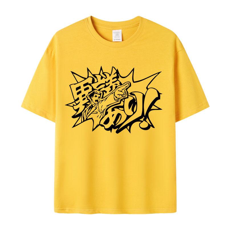 Game Ace Attorney Series Print Tshirt Summer Tee Short Sleeve Tops for Unisex Women Couple Style Clothes T Shirt for Unisex Women