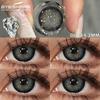 Color Contact Lenses Fashion Black Eye Lenses 1 Pair Beauty Gray Soft Contact Lenses Yearly Colored Lenses for Eyes