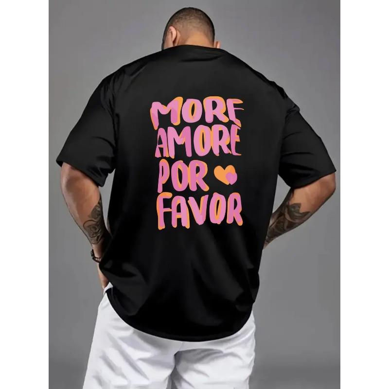 

European sizes More Love, Please Show a Bit More Affection for The Double-Sided Patterned Men S T-Shirt S чёрный