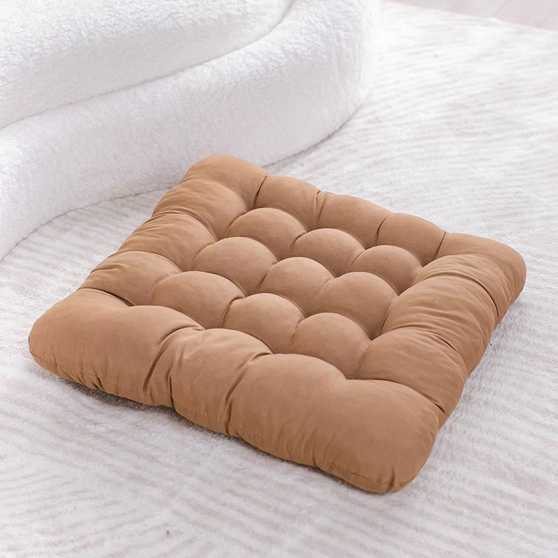 Cushion Thickened Solid Color Grinding Wool Chair Cushion Office Computer Chair Cushion Winter Student Fart Cushion