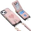 Zipper Wallet Shoulder Chain Case for Iphone 14 Plus 13 12 11 Pro Max Vertical Cards Solt Leather Lanyard Crossbody Bag Cover