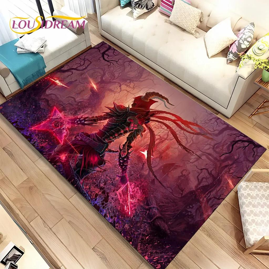 3D HD Diablo Game Gamer Cartoon Area Rug,Carpet Rug for Home Living Room Bedroom Sofa Doormat Decor,kid Play Non-slip Floor Mat