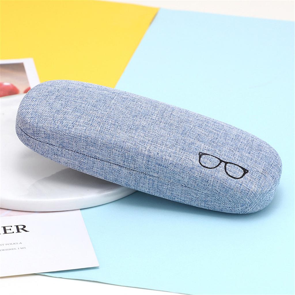 Hard Shells Case Metal Eyeglasses Case Sunglasses Case Linen Fabric For Store In Handbags Outdoor Activities Daily Use