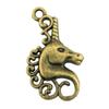 Vintage Unicorn Head Charms Alloy Pendants For Jewelry Making Handmade Craft Supplies