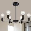 Vintage Pendant Lamp LED Gold Black 6/8 Bulbs Ceiling Light Modern Home Decoration Chandelier Lamp Balcony Kitchen Living Room