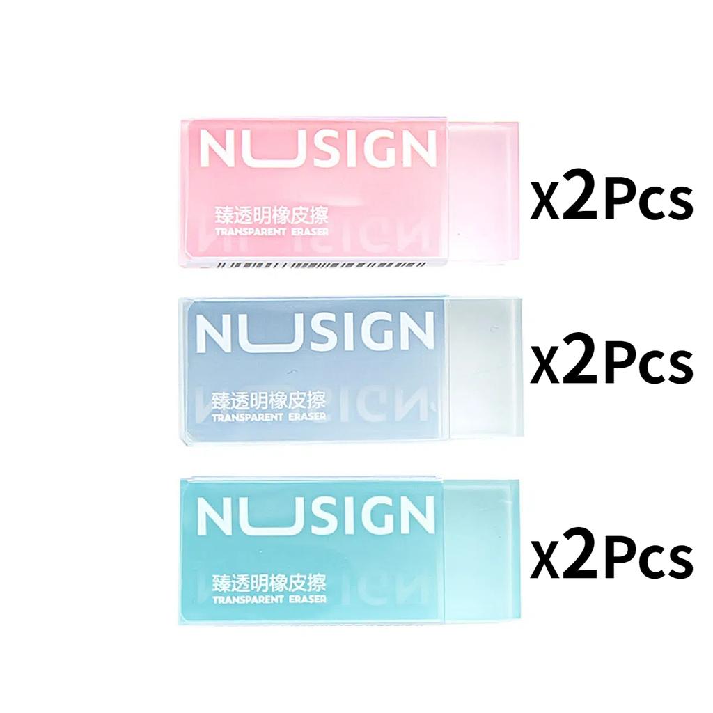 1/36pcs Lovely Transparent Eraser For Kids Ins Simplicity Solid Color Eraser Pencil Eraser Back To School Cute Student Supplies
