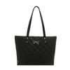 Pu Quilted Tote Bag With Zipper Closure For Casual Streetwear Style