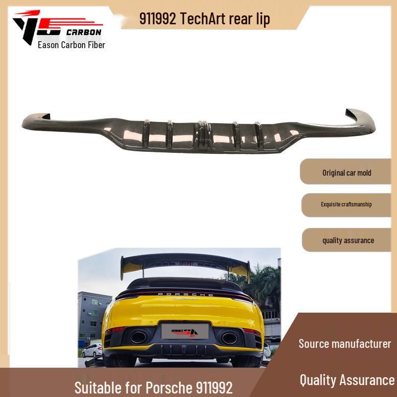 Compatible Carbon Fiber Rear Tail Lip for 2019+ Porsche 911/992 TechArt Model