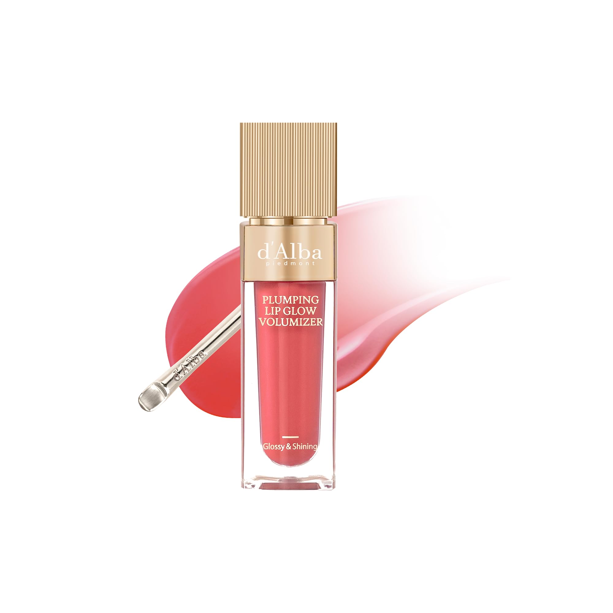 [d Alba Official] d Alba Plumping Lip Glow Mood Volumizer (Poche Rose) Moisturizing Lip Gloss Tinted Hypoallergenic Lip Plumper