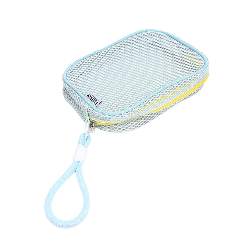 Dopamine Mesh Makeup Bag Women'S Large Capacity Portable Toiletry Bag Cosmetics Storage Bag Multifunctional Tote Bag