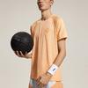 Li-Ning Wade Series Letter Round Neck Comfortable Versatile Breathable Short Sleeve T-Shirt Men Tops Floating-Orange ATSU071-4