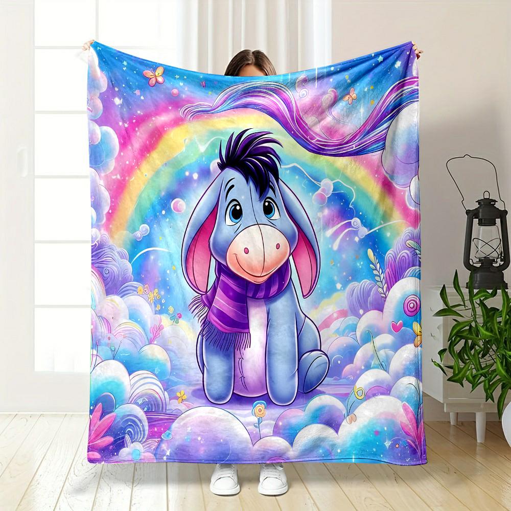 

Disney Pooh Bear Eeyore Blanket Warm Soft Fluffy Kids and Adult Sofa Bed Throw Blanket Outdoor Travel Camping Sheet Plaid 75x100cm