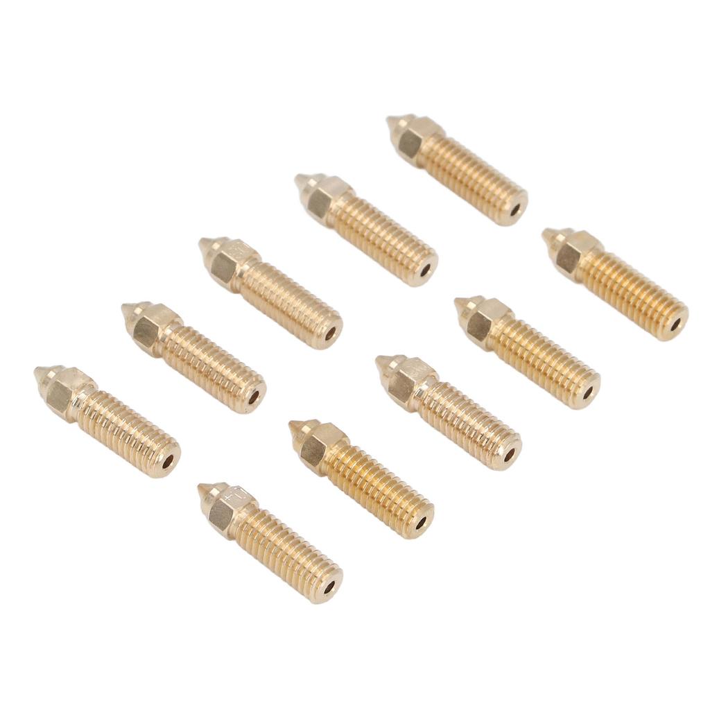 10Pcs 3D Printer Nozzle Kit High Flow Smoother  Bass Extruder Nozzle Replacement for Creali