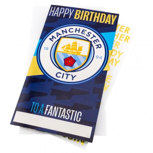 Manchester City FC Customisable Birthday Card