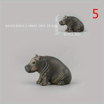 Simulación de Modelos de Animales de Animales Salvajes Modelos de Juguete Modelos de Hipopótamos Modelo de Animal Figura de Acción Juguetes Educativos para Niños