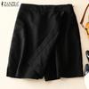 ZANZEA Damen-Shorts, lässig, elastische Taille, lockere Sommer-Shorts