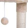Cat Scratch Post With Bed Cat Tree For Indoor Cats Sisal Scratching Posts Hammock Kitty Activity Centre Beige
