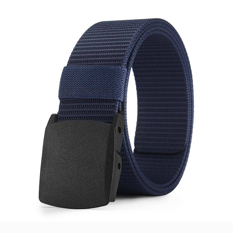 Canvas Belt Men'S Belt Women'S Metal Free Security Check Military Training Automatic Buckle Casual Jeans Outdoor