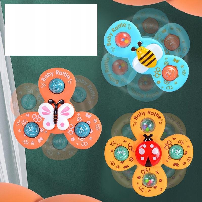 Fidget Spinner Z Przyssawką Sensoryczna 3 Sztuki