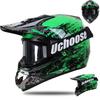 Off-Road Motorcycle Helmet With Visor Dirt Bike ATV Mountain Riding ABS Shell 3C Certified Adult Size S-XL