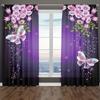Pink Flower Floral Leaf Girl 2Pcs Kids Window Curtain Blinds For Children's Bedroom Living Room Bathroom Kicthen Door Home Decor