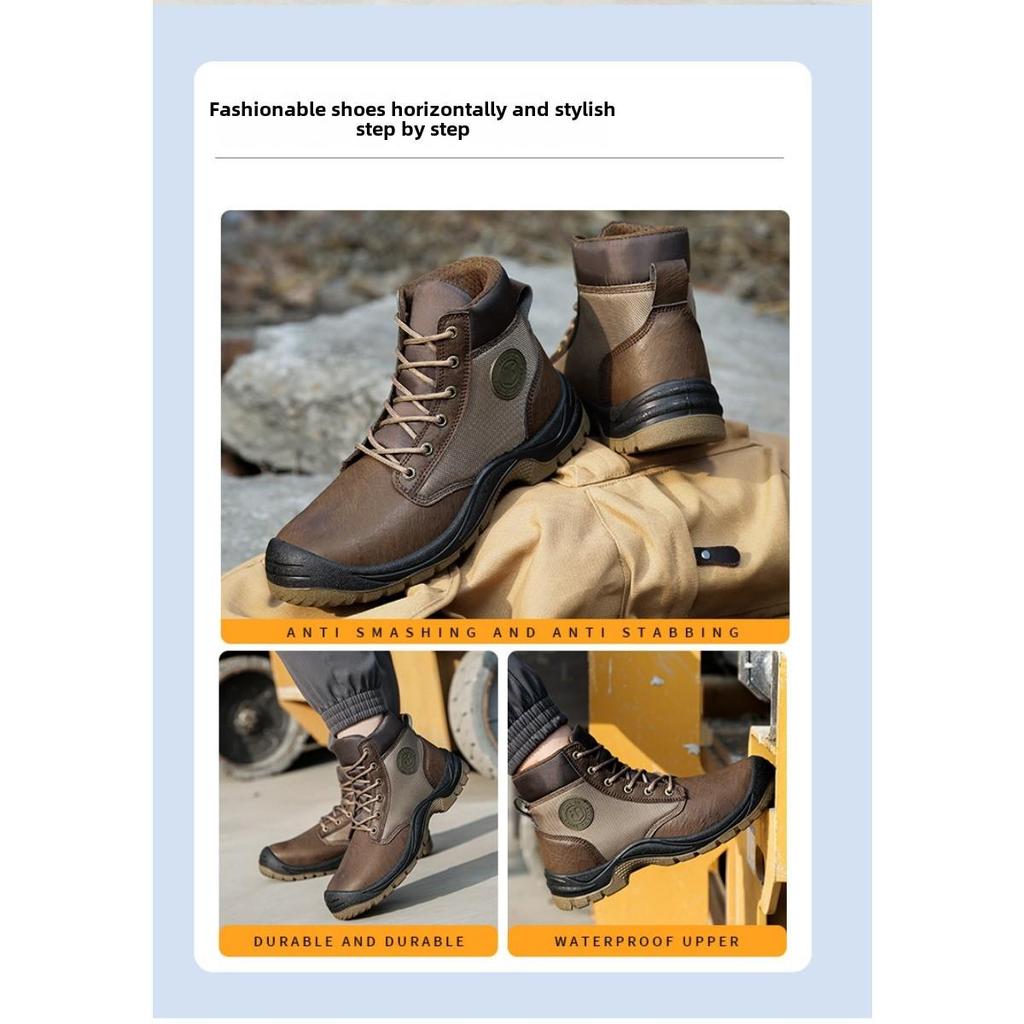 Scarpe Antistatiche da Lavoro per Uomo, Scarpe da Lavoro Antisfondamento Alte alla Caviglia e Antiperforazione, Scarpe di Protezione di Sicurezza Resistenti all'Usura