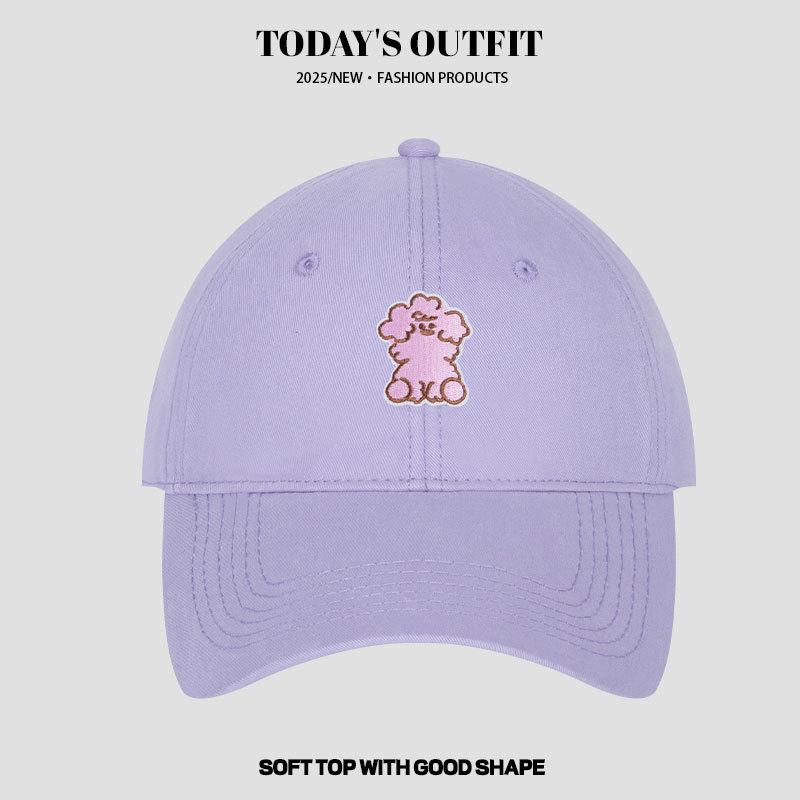 

Милая мультяшная бейсболка с мягким верхом в корейском стиле для девочки, весна-лето, уличный кадр, показывающий ее лицо в кепке с маленьким утенком Regular code