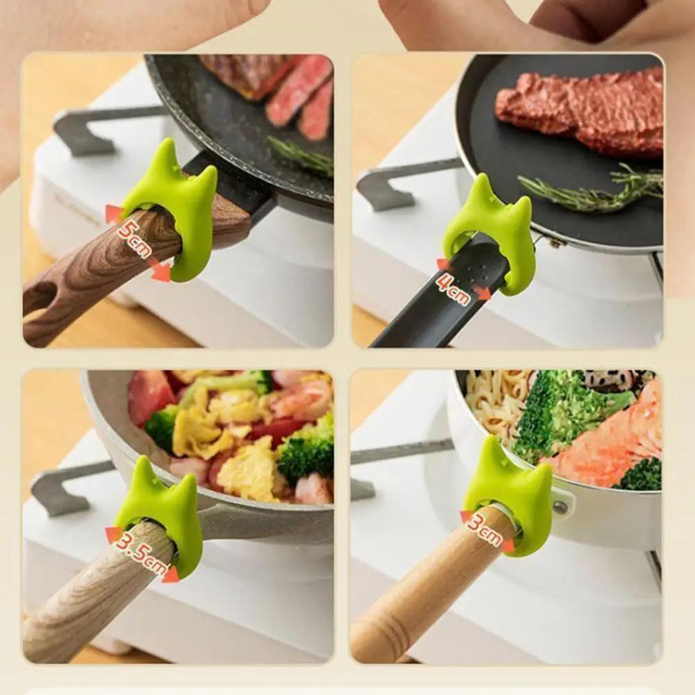 1/2PCS Multifunctional Silicone Spatula Holder, Anti-Spill Tong, Cartoon Shapes Anti-Scald Spoon Holder, Kitchen Gadgets