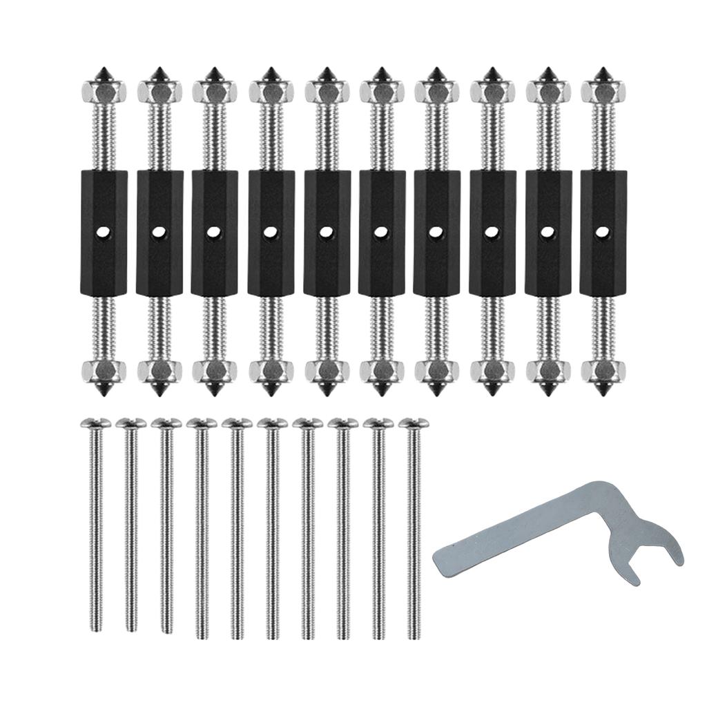 10Pcs Adjustable Cassette Screws Electrical Box Screws Support Rod Switches Universal Outlet Repairer with Wrench