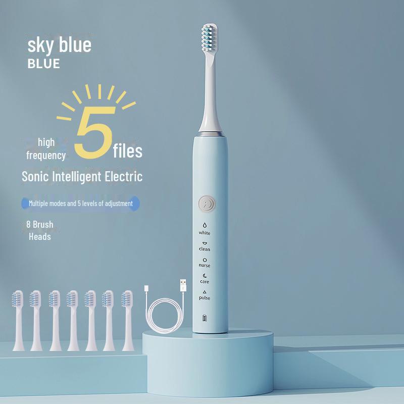 Sonic Electric Toothbrush for Adults with Wireless Charging - Gift-Ready Tooth Cleaner