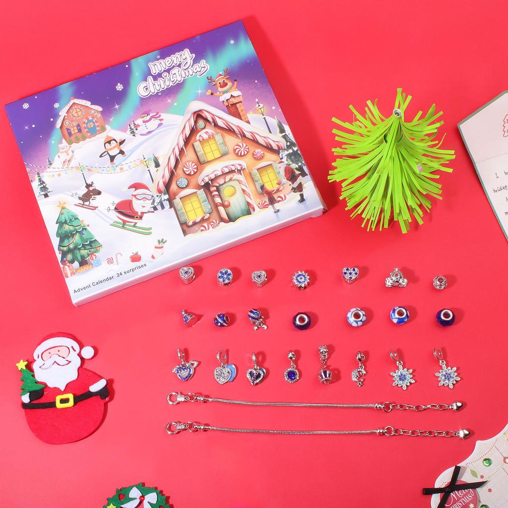 Advent Calendar 2025 24 PCS Jewelry Countdown Set Bracelets Necklace Presents For Adults 24 Days Holiday Surprise Gift Xmas