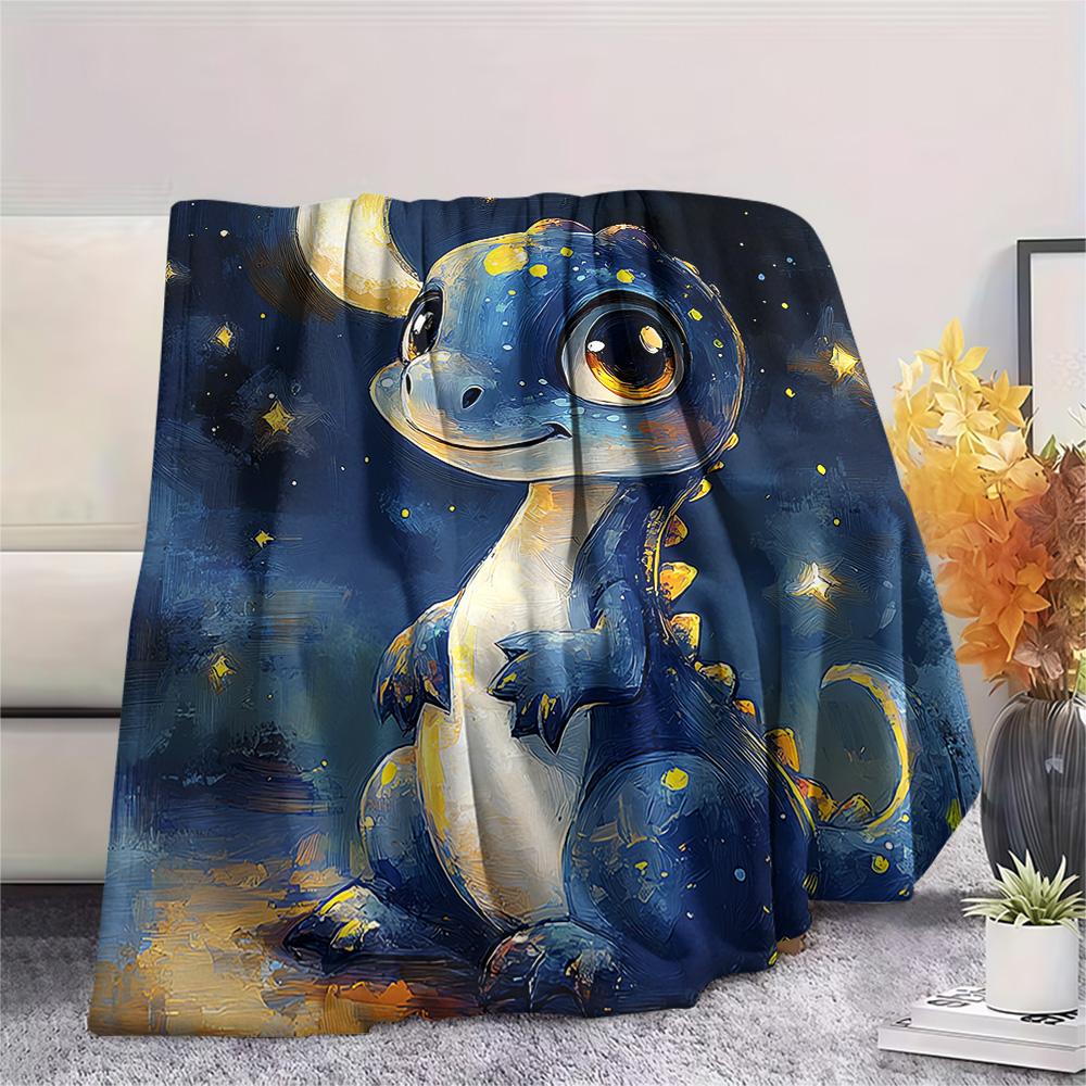 

Dinosaur Print Flannel Blanket, High quality Comfortable for All Seasons, Home Decor, Warmth and Comfort, Perfect for Christmas Gifts 80cm x 120cm