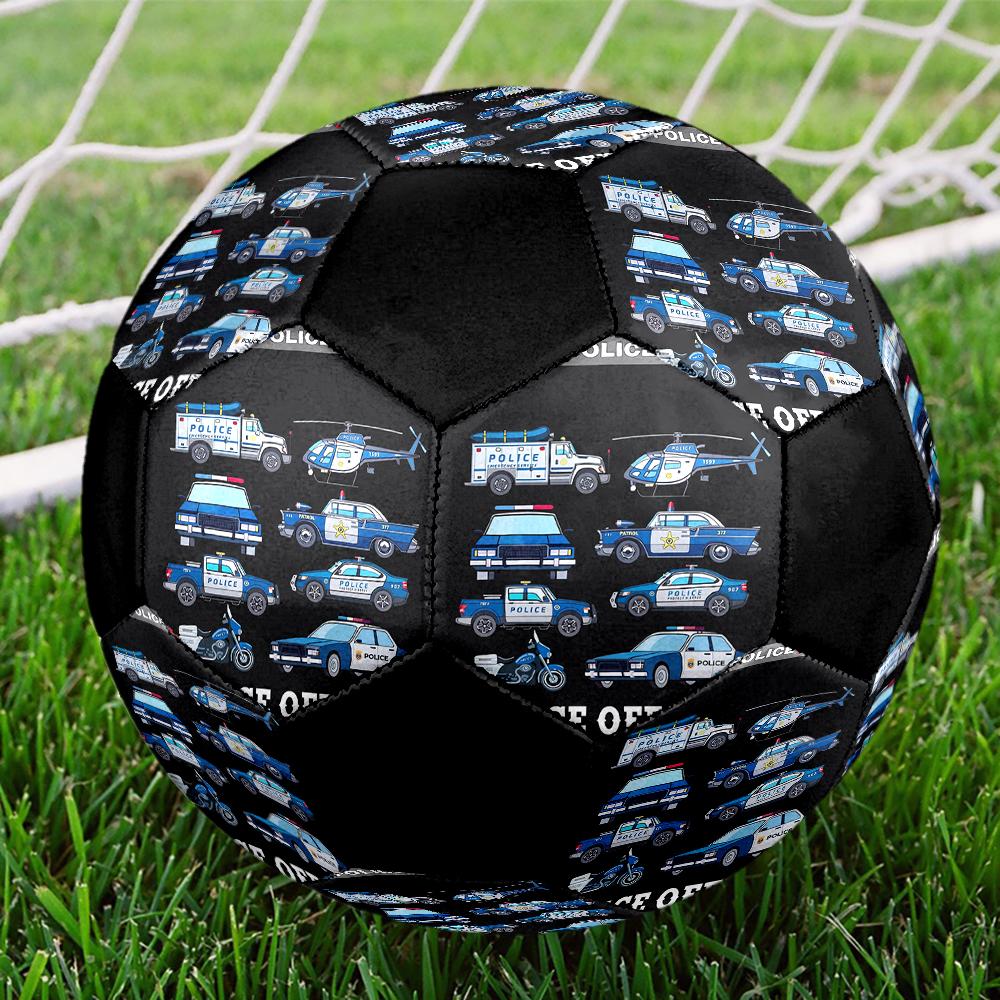 Fire Trucks Police Cars Theme Size 5 Soccer Ball, Suitable for Both Indoor and Outdoor Matches, a Gift Suitable for Everyone.