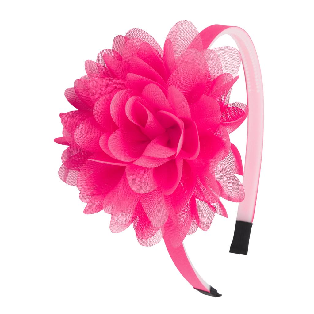 1PC Chiffon Flower Headbands Kids Girls Plastic Teeth Hairbands Floral Headband Children Girls Fashion Hair Aceessories