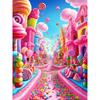 1pc Beautiful Rainbow Town Diamond Painting Kit, 30X40Cm/11.81X15.75 Inches 5D Diamond Painting Craft Set, Suitable for Beginners And Adults, Round Fu