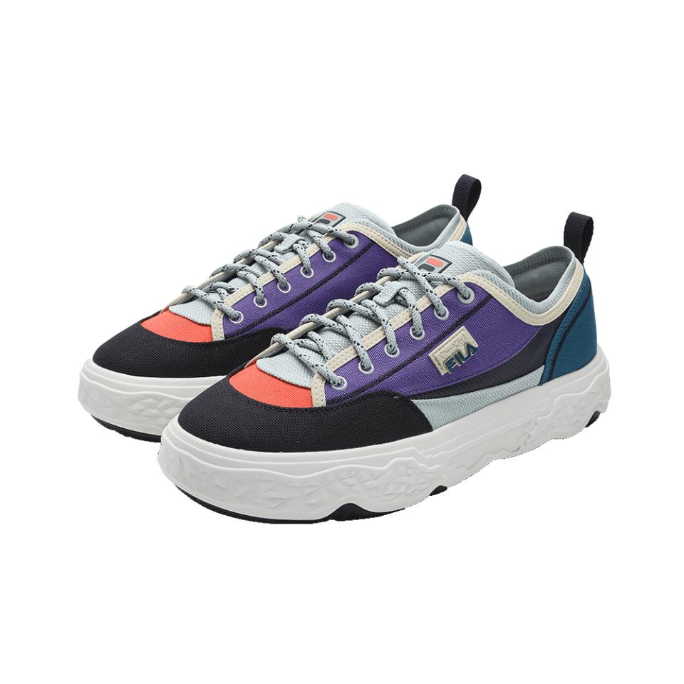 Fila Modern Rock Shoes Low Top Canvas Shoes Men Sneaker Blue Purple F12M421301FNG